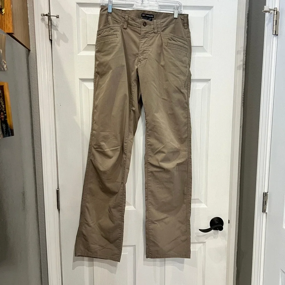 5.11 Tactical Series Pants Polyester Cotton Ripstop Khaki 32x36 Gorpcore Utility